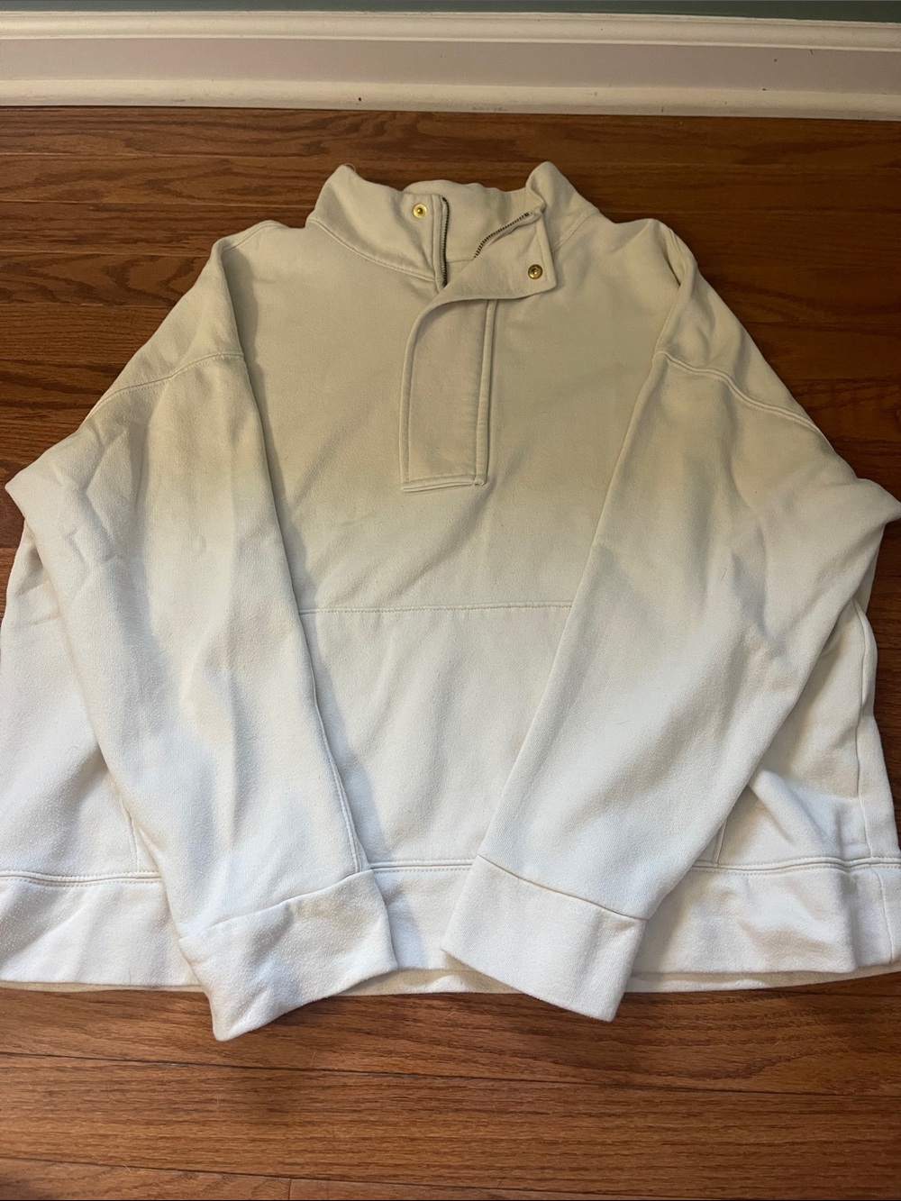 a new day Cream Zip-Up Sweater with Snap Collar